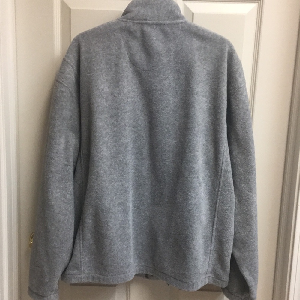 Mens Light Fleece Grey Zip Jacket - Picture 2 of 7